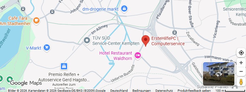 Anfahrt ErsteHilfePC Kempten